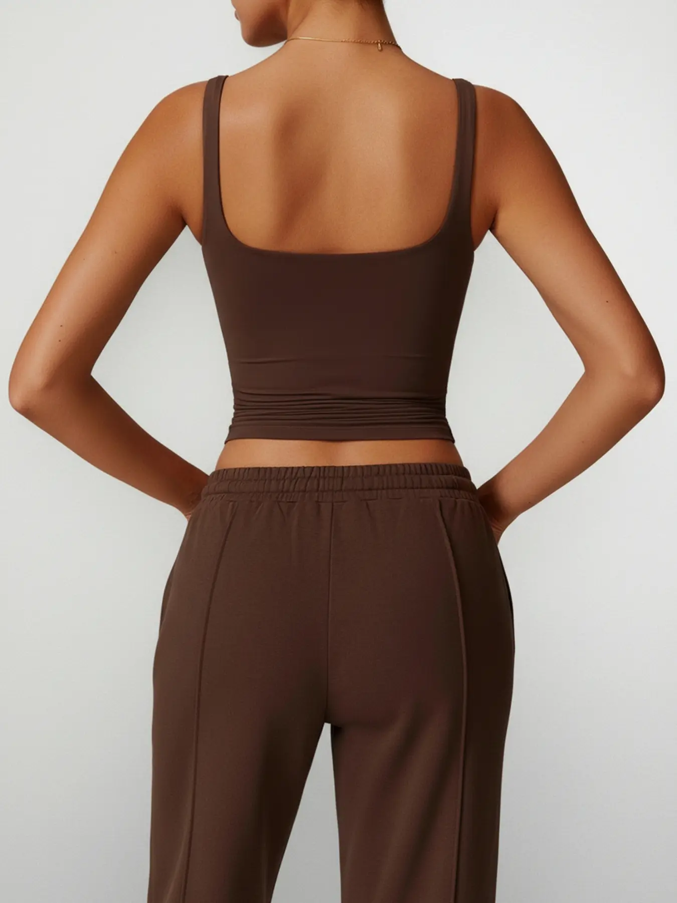 Women’s Solid Color Yoga Vest Slim-Fit Quick-Dry Sports Top - Image 8
