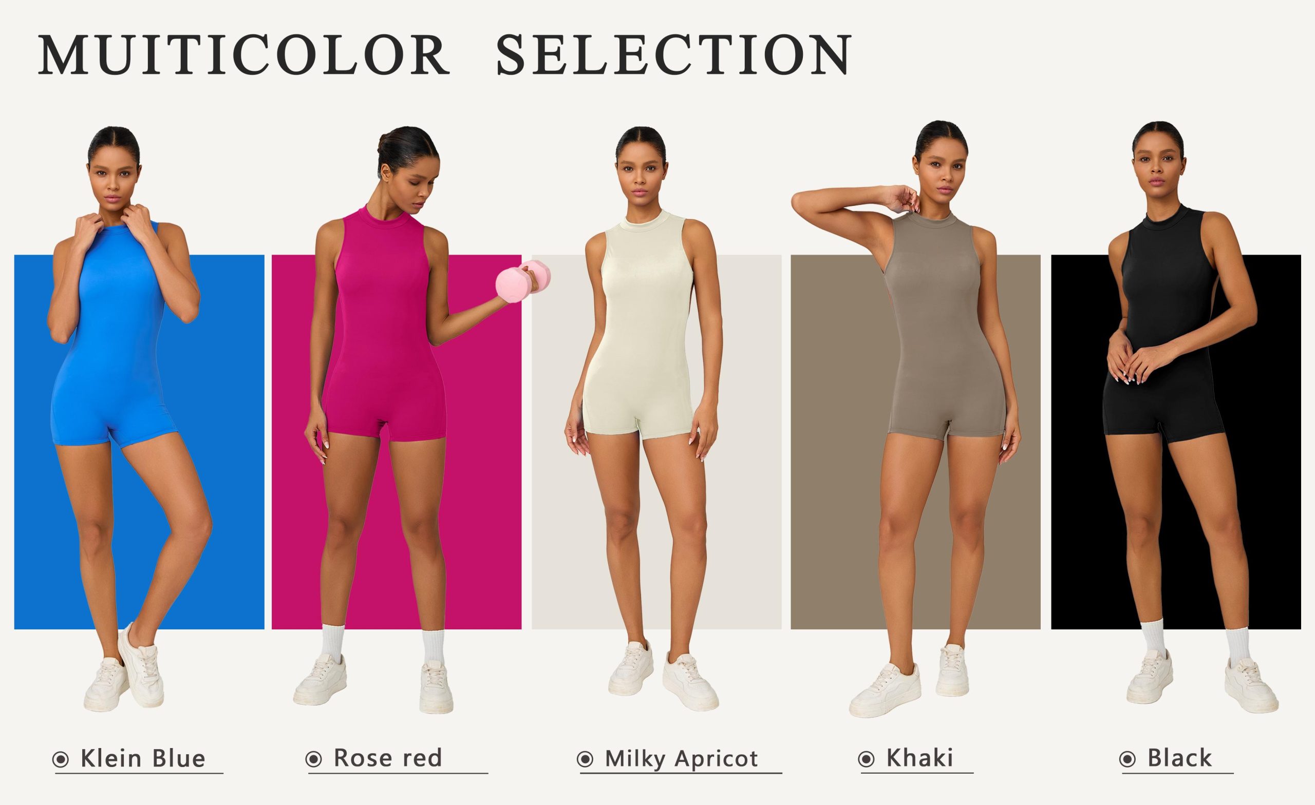 iVery Women's Sleeveless Yoga Jumpsuit, Hot Pink - Image 13