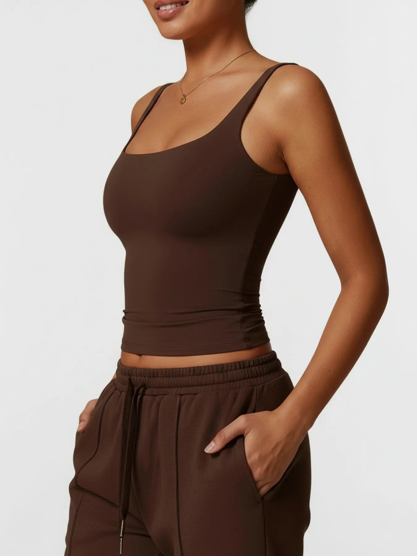 Women’s Solid Color Yoga Vest Slim-Fit Quick-Dry Sports Top - Image 7