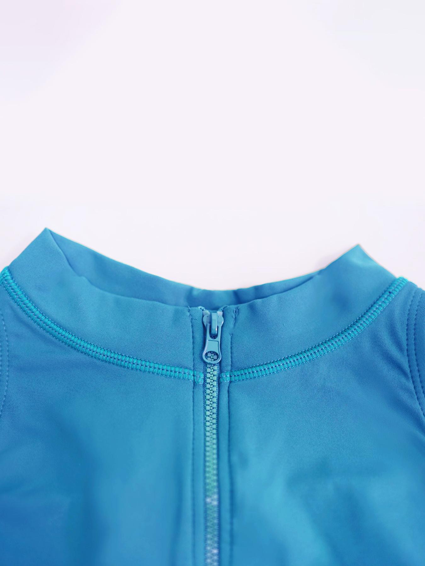 Women's Ruched Zip-Up High-Stretch Sports Jumpsuit - Image 13