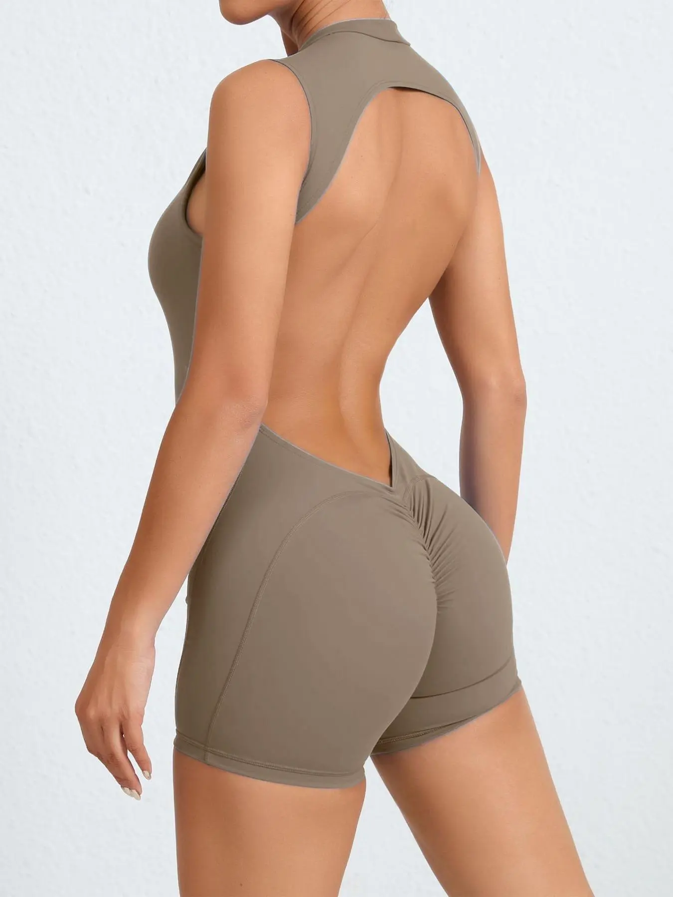 Women's Adjustable Strap Sleeveless Sports Romper - Image 5