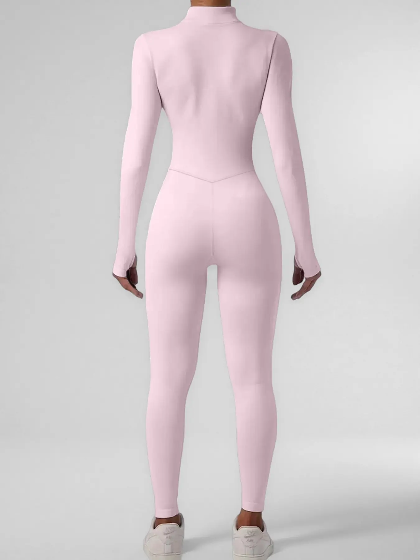Women's Autumn and Winter Long-Sleeved Yoga Jumpsuit with Front Zipper - Image 9