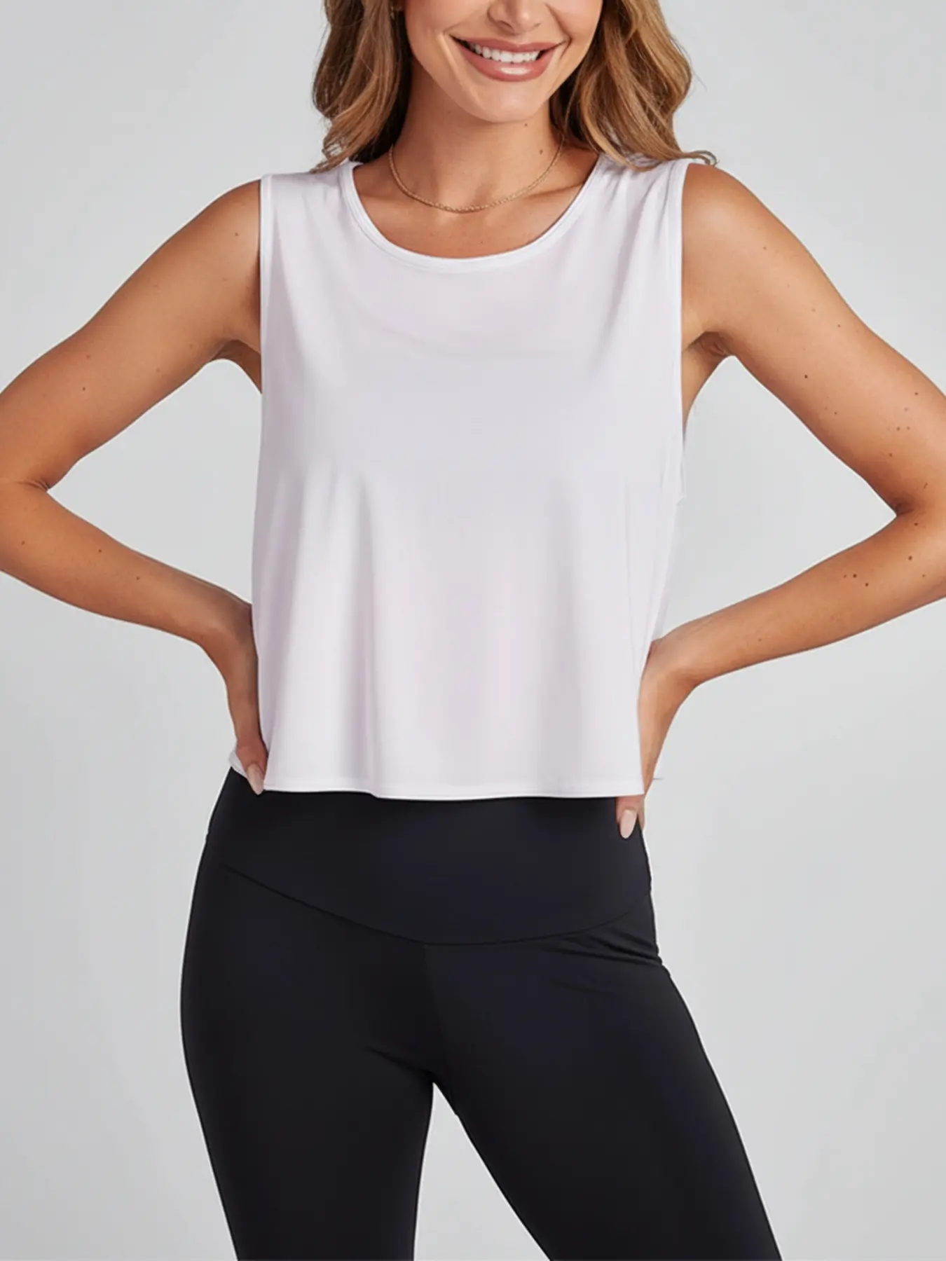 Women's Cut Out Back Sports Tank Top Vest - Image 8