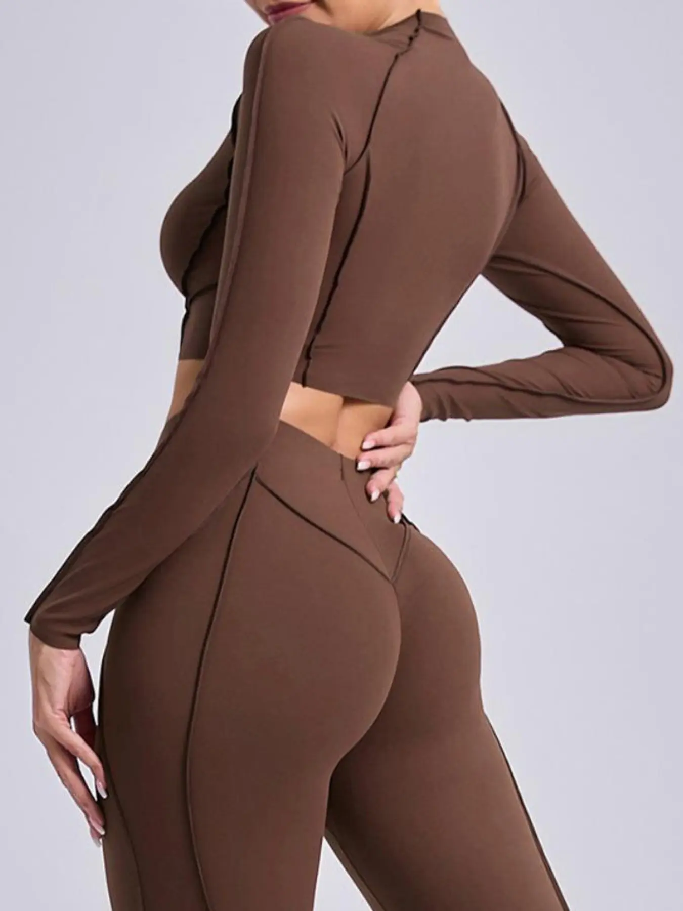 Women's Quick-Dry Tight Long-Sleeve Yoga Top, Fall/Winter - Image 6