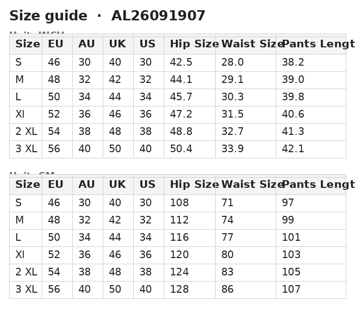 Size guide — Quick Dry Stretch Breathable Lightweight Sports Pants With Drawstring Reflective Stripes And Zippered Side Pockets For Men
