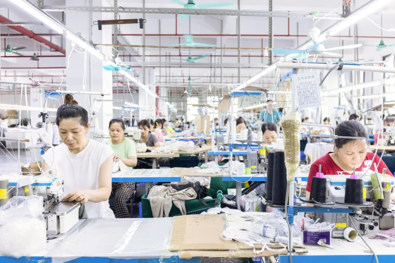 Production floor at IVERYAPPAREL