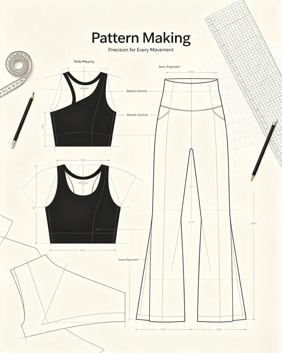 Flared leggings pattern and fit description