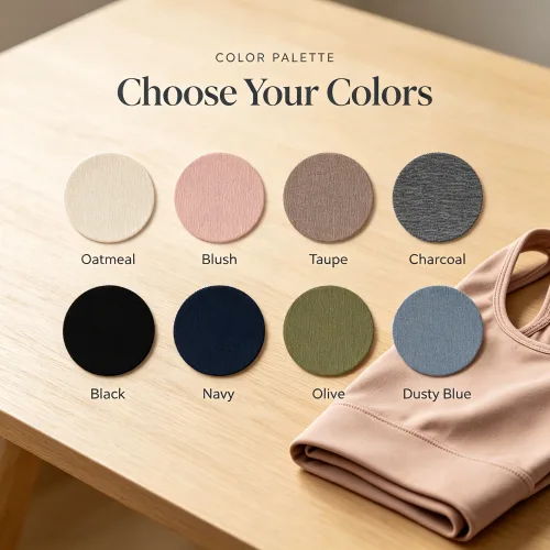 Colour card for activewear fabrics